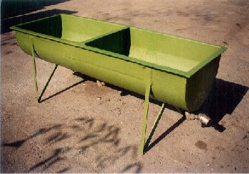 Water trough after fibreglass repairs